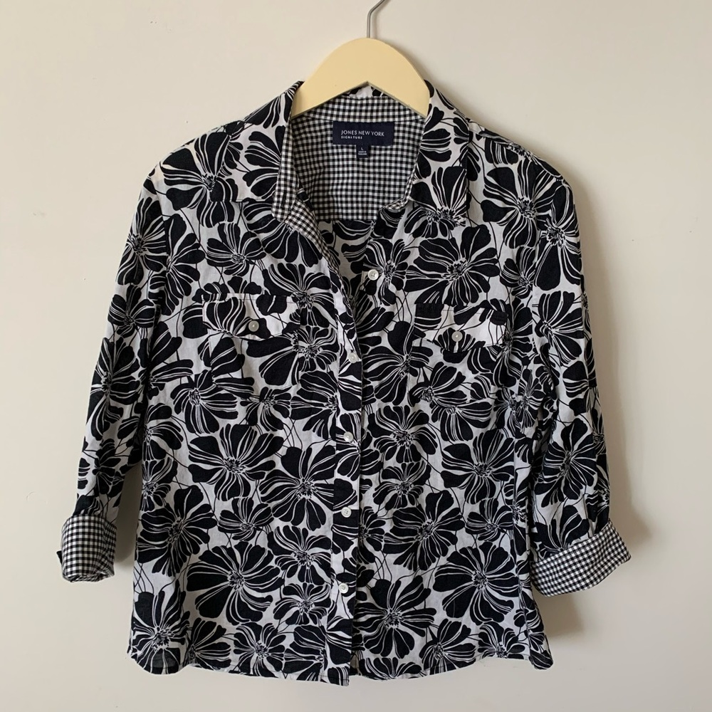 Jones New York Signature cotton blouse shirt